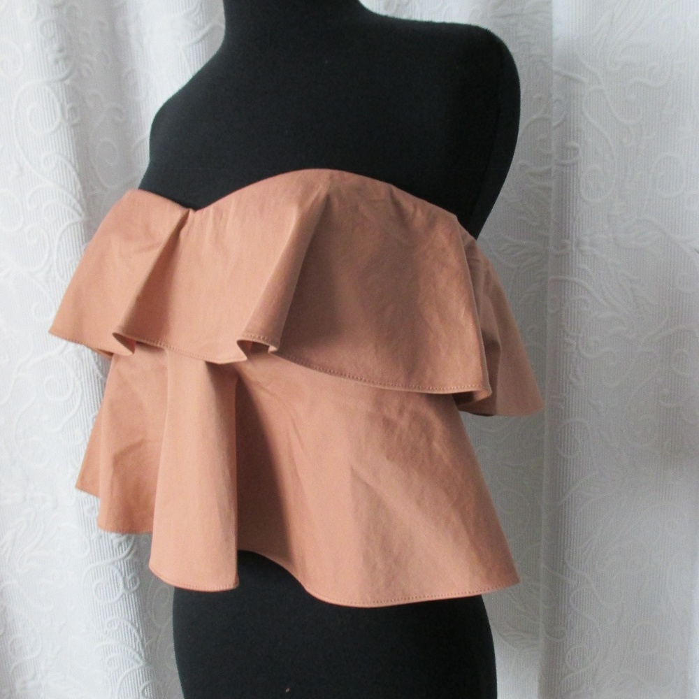NEW $250 REBECCA TAYLOR nude tiered cami TOP 0